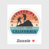 Forster Pass Hiking, california siera nevada proef Sticker (Vel)