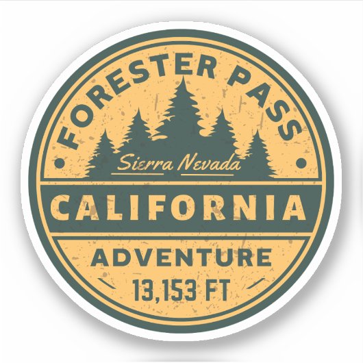 Forster Pass Hiking, california siera nevada proef Sticker (Voorkant)