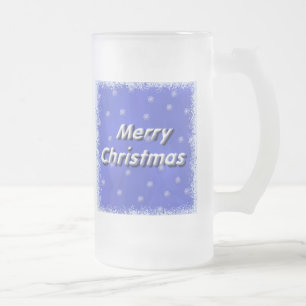 Forsty Merry Christmas Frost Matglas Bierpul