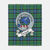 Forsyth Ancient Clan Badge Tartan Pset Fleece Deken (Voorkant)