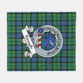 Forsyth Ancient Clan Badge Tartan Pset Fleece Deken (Voorkant (Horizontaal))