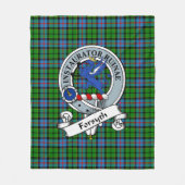 Forsyth Clan Badge Schotse Ruit Plaid Fleece Deken (Voorkant)