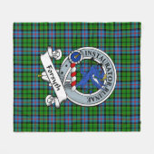 Forsyth Clan Badge Schotse Ruit Plaid Fleece Deken (Voorkant (Horizontaal))