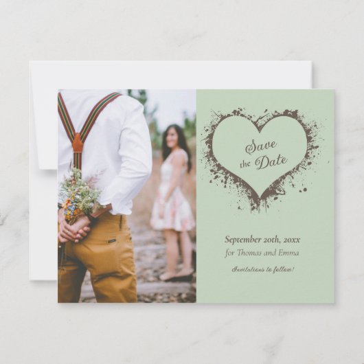 Forsyth Fontein Savannah GA Foto Bewaar de Datum Kaart (Achterkant)