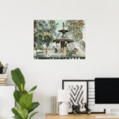 Forsyth Fontein Savannah GA Poster (Thuiskantoor)