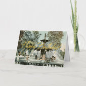 Forsyth Fontein Savannah GA Verjaardag Folie Wenskaart (Voorkant)