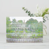 Forsyth Fontein Waterverf Savannah GA Kaart (Staand voorkant)