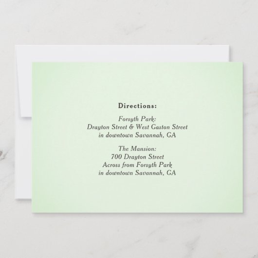 Forsyth Fontein Waterverf Savannah GA Kaart (Achterkant)