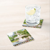 Forsyth Fountain in Savannah GA Waterverf Print Kartonnen Onderzetters (Insitu)