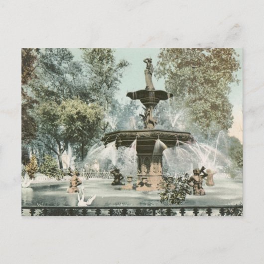 Forsyth Fountain Savannah GA Briefkaart (Voorkant)