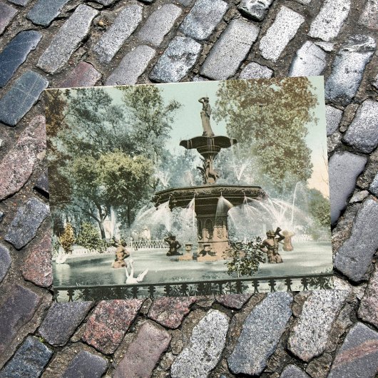Forsyth Fountain Savannah GA Briefkaart