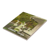 Forsyth Fountain, Savannah, GA-reisfotografie Tegeltje (Zijkant)