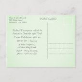 Forsyth Fountain Waterverf repetitie diner Aankondigingskaart (Achterkant)