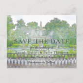 Forsyth Fountain Waterverf Savannah Save the Date Briefkaart (Voorkant)