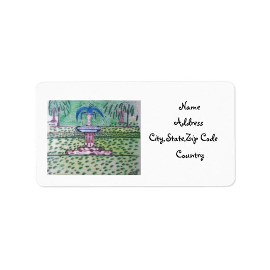 Forsyth Park-adreslabel Etiket (Voorkant)