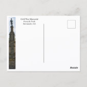 Forsyth Park Burgeroorlogmonument Savannah GA Foto Briefkaart (Achterkant)