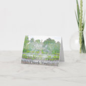 Forsyth Park fontain Waterverf Dank je Bedankkaart (Voorkant)