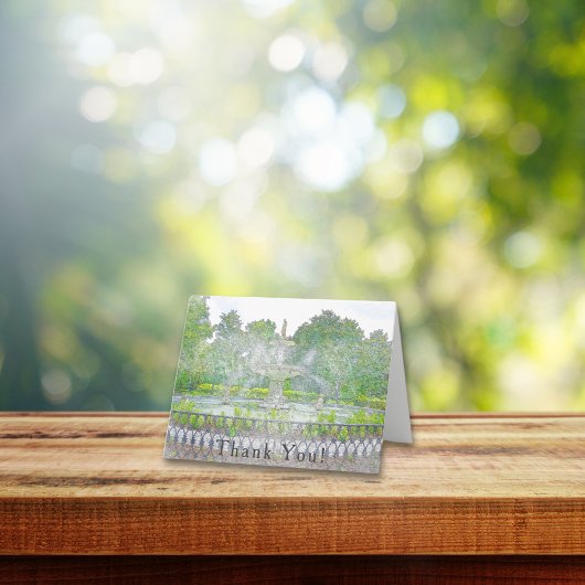 Forsyth Park fontain Waterverf Dank je Bedankkaart