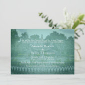 Forsyth Park Fontein Savannah GA Bruiloft Kaart (Staand voorkant)