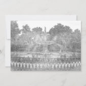 Forsyth Park Fontein Savannah GA Bruiloft Kaart (Achterkant)