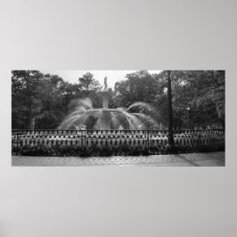 Forsyth Park Fontein, Savannah Ga Poster