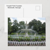 Forsyth park fontein Savannah, Georgia Briefkaart (Voorkant / Achterkant)