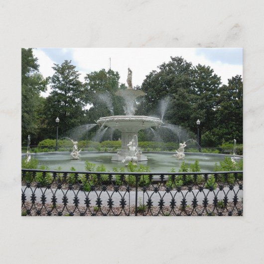 Forsyth park fontein Savannah, Georgia Briefkaart (Voorkant)