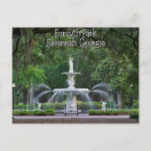 Forsyth Park Fontein, Savannah Georgia Briefkaart (Voorkant)