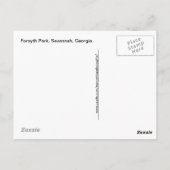 Forsyth Park - Foto, Savannah, Georgia (GA) USA Briefkaart (Achterkant)