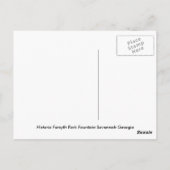 Forsyth Park Fountain Briefkaart (Achterkant)