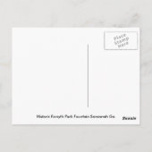 Forsyth Park Fountain Briefkaart (Achterkant)