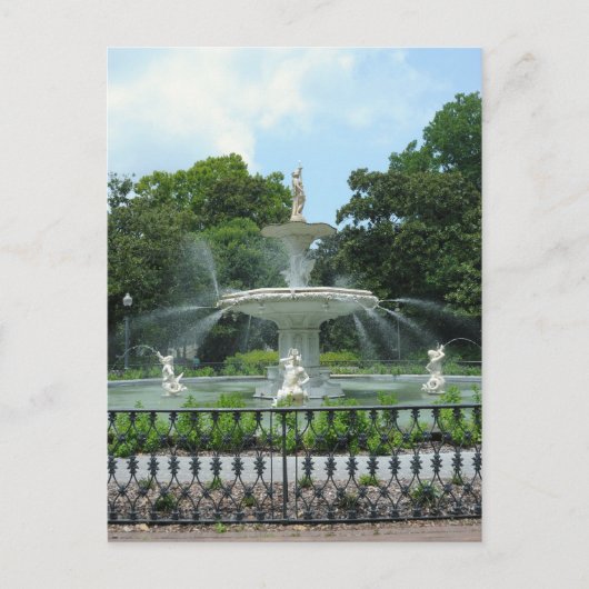 Forsyth Park Fountain Briefkaart (Voorkant)