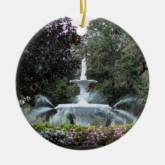 Forsyth Park Fountain Collectible Holiday Ornament (Voorkant)