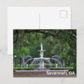 Forsyth Park Fountain in Savannah, GA Briefkaart (Voorkant / Achterkant)
