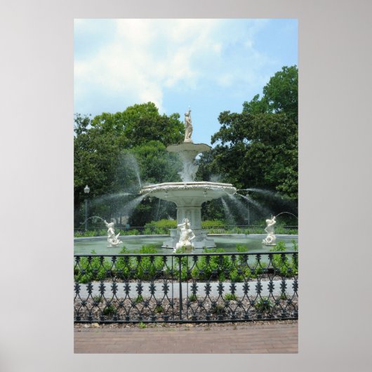 Forsyth Park Fountain Poster (Voorkant)
