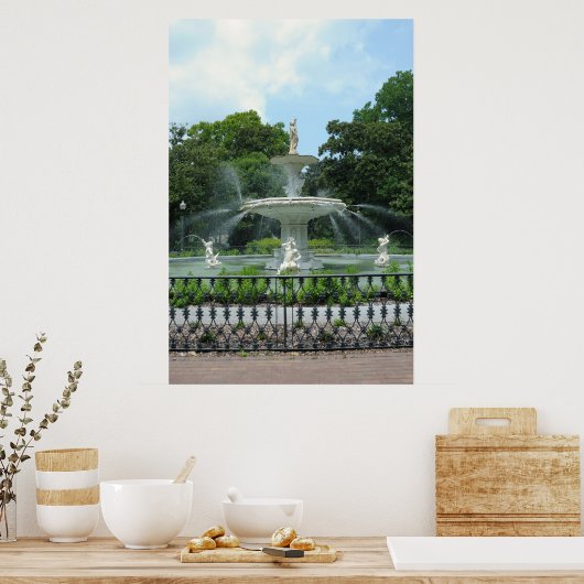 Forsyth Park Fountain Poster (Keuken)