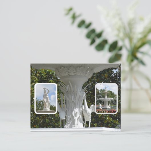 Forsyth Park Fountain Savannah GA Briefkaart (Staand voorkant)
