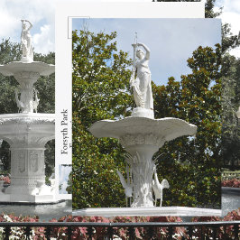 Forsyth Park Fountain Savannah GA fotografisch Briefkaart