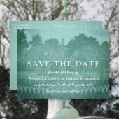 Forsyth Park Fountain Savannah GA Save the Date Aankondigingskaart