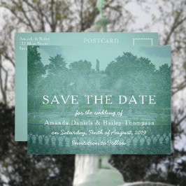 Forsyth Park Fountain Savannah GA Save the Date Aankondigingskaart