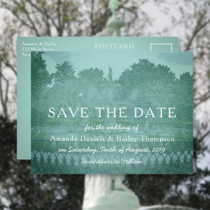 Forsyth Park Fountain Savannah GA Save the Date Aankondigingskaart