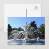 Forsyth Park Fountain, Savannah, Georgia, Briefkaa Briefkaart (Voorkant / Achterkant)