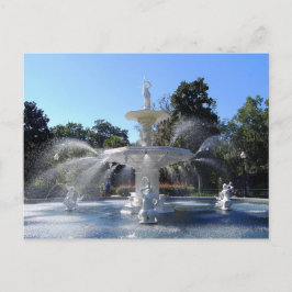 Forsyth Park Fountain, Savannah, Georgia, Briefkaa Briefkaart