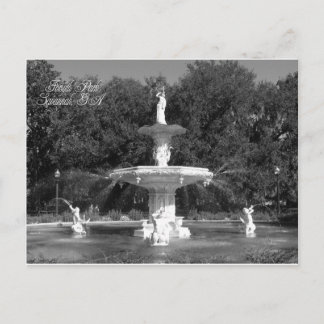 Forsyth Park Fountain Savannah, Georgia Briefkaart