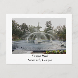 Forsyth Park Fountain Savannah Georgia Briefkaart