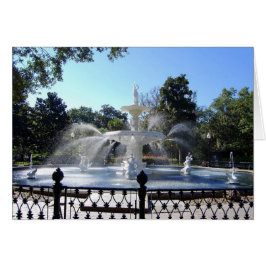 Forsyth Park Fountain, Savannah, Georgia, Card