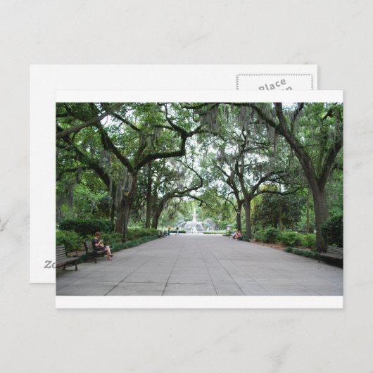 Forsyth Park in Savannah, GA Briefkaart (Voorkant / Achterkant)
