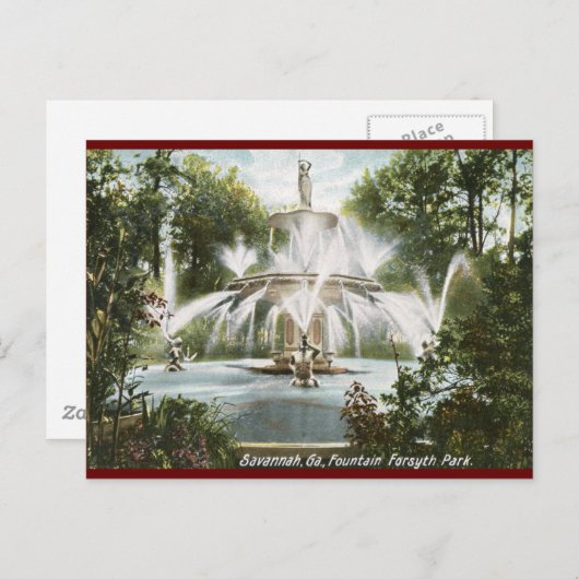 Forsyth Park, Savannah 1906 Briefkaart (Voorkant / Achterkant)
