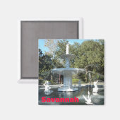 Forsyth Park Savannah Fontein Fotomagneet Magneet (Voorkant / Achterkant)