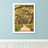 Forsyth Park - Savannah, GA Canvas Afdruk (Insitu (Houten vloer))